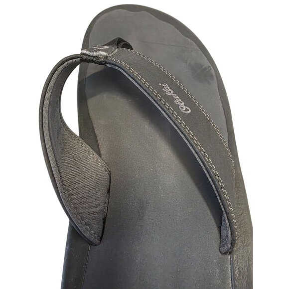 OluKai Ohana Mens Flip Flops Sandals Size M/12 Gray Synthetic Rubber Sole - Picture 11 of 12
